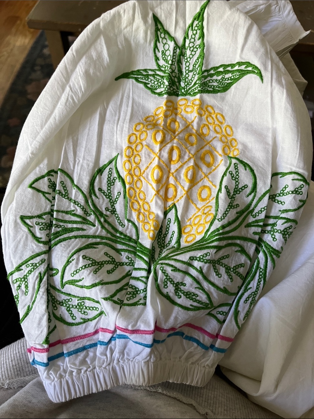 Roller Rabbit Ananas Alianne Top White - Picture 6 of 8